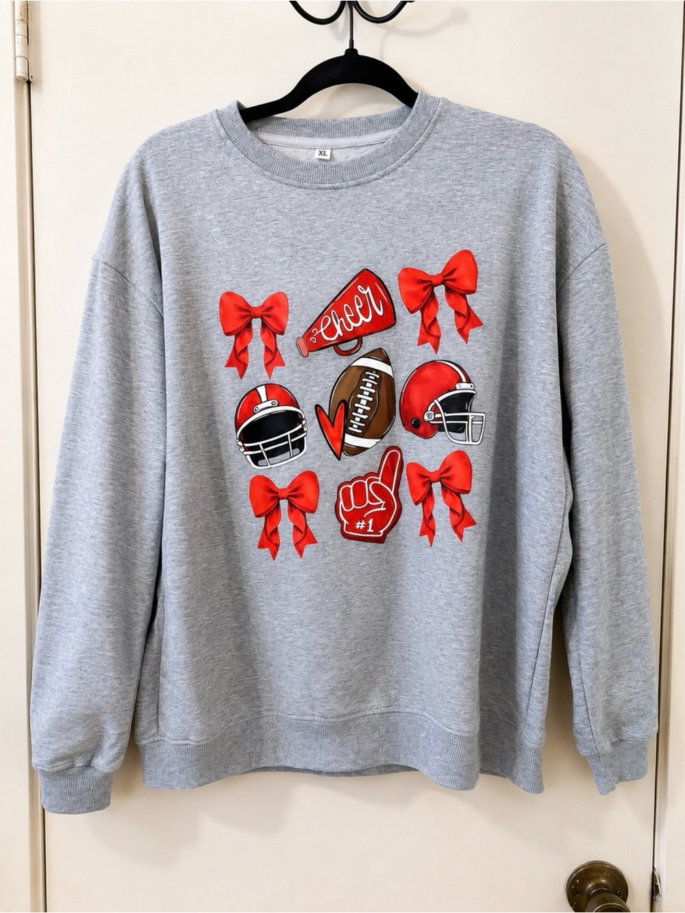 Gray Football/Cheer Sweatshirt – XL